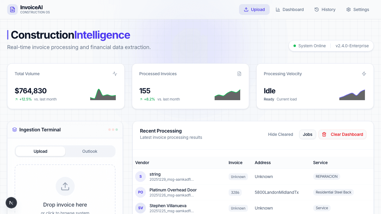 InvoiceAI screenshot